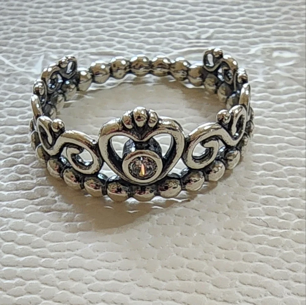 Pandora Princess Tiara Crown Ring size 54